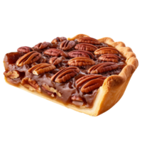 AI generated Pumpkin Pecan Pie with Condensed Milk isolated on transparent background png