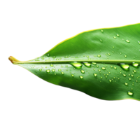 AI generated Lush Green Banana Leaf With Dew Drops A Serene Natural png