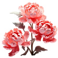 ai generiert schön und fotorealistisch, Rosa Blume blühen isoliert auf transparent Hintergrund png