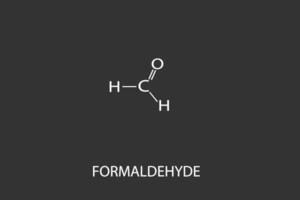 formaldehído molecular esquelético químico fórmula vector