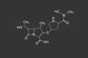 meropenem molecular skeletal chemical formula vector