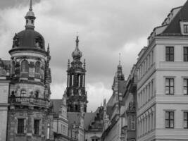 Dresden at the Elbe river in germany photo