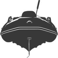 AI generated Silhouette a inflatable boat black color only vector