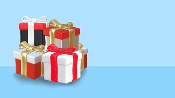 3d gift box icon background photo