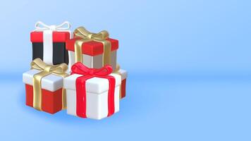 3d gift box icon background photo