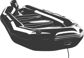 AI generated Silhouette a inflatable boat black color only vector