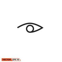 Eye icon design vector graphic of template, sign and symbol