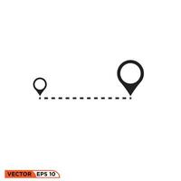 Mark location icon design vector graphic of template, sign and symbol