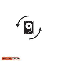 Hard disk data icon design vector graphic of template, sign and symbol