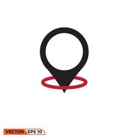 Mark location icon design vector graphic of template, sign and symbol