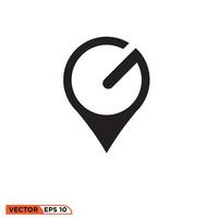 Mark location icon design vector graphic of template, sign and symbol