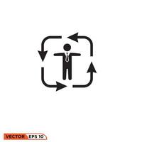 Human Stickman icon design vector graphic of template, sign and symbol