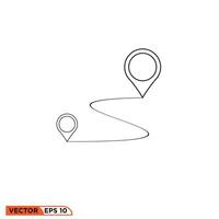 Mark location icon design vector graphic of template, sign and symbol