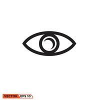 Eye icon design vector graphic of template, sign and symbol