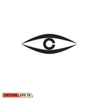 Eye icon design vector graphic of template, sign and symbol