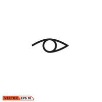 Eye icon design vector graphic of template, sign and symbol