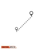 Mark location icon design vector graphic of template, sign and symbol