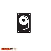 Hard disk data icon design vector graphic of template, sign and symbol