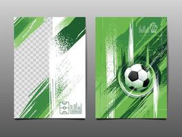 Soccer Template design , Football banner, Sport layout design, Green Theme, vector illustration , abstract background