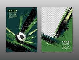 Soccer Template design , Football banner, Sport layout design, Green Theme, vector illustration ,abstract background