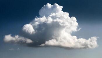 ai generado un grande mullido nube alto en el cielo foto