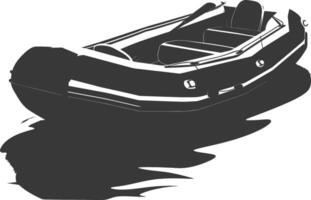 AI generated Silhouette a inflatable boat black color only vector