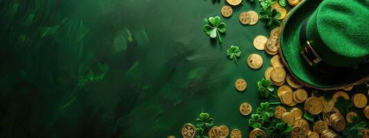 AI generated banner Saint Patricks day photo