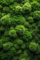 AI generated fluffy moss texture photo