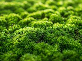 AI generated fluffy moss texture photo