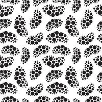 Clusters of irregular organically shaped dots in monochrome seamless pattern. Creative monochrome geometric ornament for printing on different surfaces vector