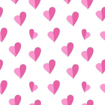 Rose hearts on white backdrop simple seamless pattern. Elegant art texture for printing on various surfaces or usage in graphic design projects. vector