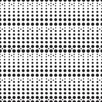 Size graduated dots in rows seamless pattern. Subtle monochrome geometric ornament for printing on different surfaces. vector