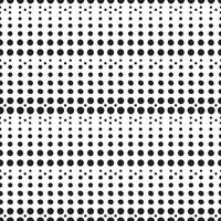 Size graduated dots in rows seamless pattern. Subtle monochrome geometric ornament for printing on different surfaces. vector