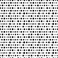 Black dots in lines on white background seamless pattern. Simple monochrome stock vector suitable for printing on different surfaces