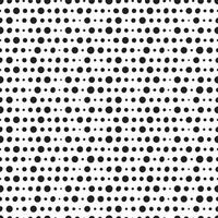 Black dots in lines on white background seamless pattern. Simple monochrome stock vector suitable for printing on different surfaces