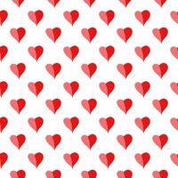 Small red hearts on white backdrop vector seamless pattern. Elegant art texture for printing on various surfaces or usage in graphic design projects.