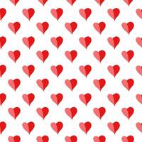 Small red hearts on white backdrop vector seamless pattern. Elegant art texture for printing on various surfaces or usage in graphic design projects.