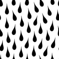 Black and white polka drops vector seamless pattern. Hand drawn black droplets on white backdrop. Appealing surface art for printing or use in graphic design projects.