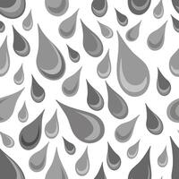 Irregular sized gray shaded droplets tightly placed close together over white background. Elegant monochrome seamless vector pattern for printing or use in graphic design projects.