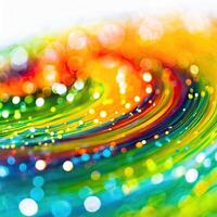 AI generated Abstract circle liquid motion flow explosion. Curved wave colorful pattern with paint drops, Generated AI photo