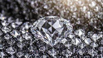 AI generated Diamonds can be used for background or wallpaper, backdrop so beautiful and refreshing, Generated AI photo