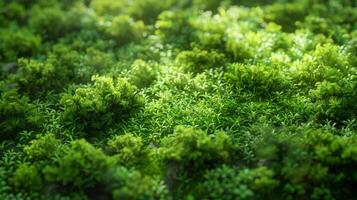 AI generated fluffy moss texture photo