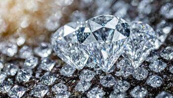 AI generated Diamonds can be used for background or wallpaper, backdrop so beautiful and refreshing, Generated AI photo