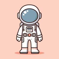 Realistic astronaut cartoon vector illustration with isolated object and background