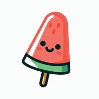 Vector cute of watermelon ice cream for summer season illustration