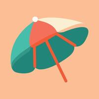 Cute flat vector illustration of summer umbrella for summer season
