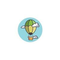 air balloon logo vector design