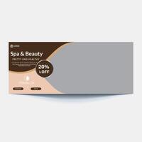 spa and beauty banner template. Spa, beauty, and massage social media post. Flat design vector with a photo space. Usable for social media, banner, and web internet