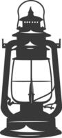 AI generated Silhouette old unique lantern black color only vector