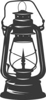 AI generated Silhouette old unique lantern black color only vector